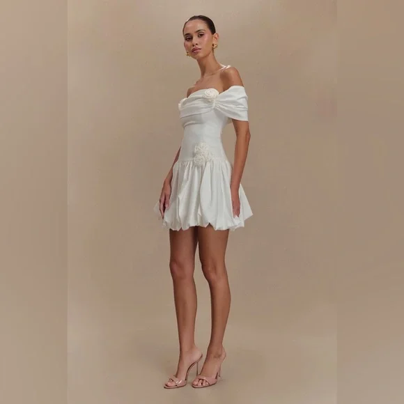 Meshki Giovanna Off-Shoulder mini dress NWT - Picture 3 of 4